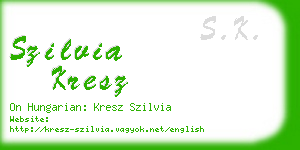 szilvia kresz business card